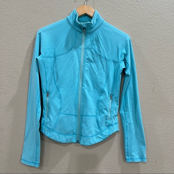 Lululemon Full Zip High Neck Keep It Cozy Womens Jacket Colbalt Blue 17” PTP - Picture 1 of 8